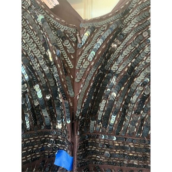 MAC DUGGAL EMBELLISHED FULL LENGTH LAYERED SLEEVE GOWN - Picture 7 of 14